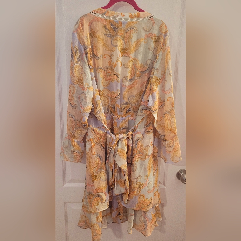 🥭🪻City Chic Pastel Floral Midi Dress - Picture 13 of 16